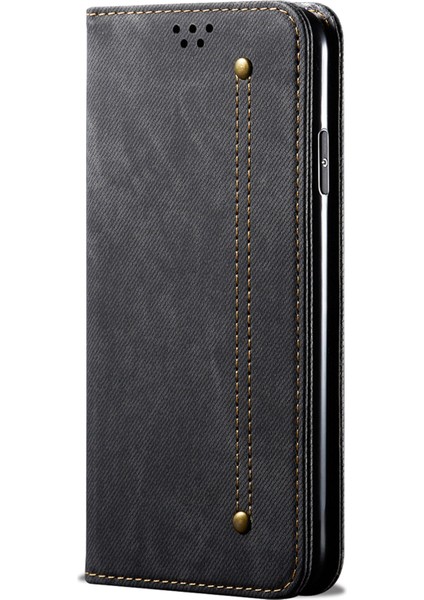 Xiaomi Için Redmi Not 12S 4g Kot Ceza Doku Telefon Kılıfı Pu Deri Stand Flip Cüzdan Kapak Black (Yurt Dışından) indirimleri