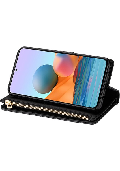 Xiaomi 13 Lite/civi 2 5g Fermuarı Cüzdan Deri Telefon Kılıfı Stand Lazer Oyma Hafif Telefon Kapağı Strap-Black (Yurt Dışından) fırsatları