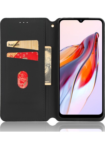 Xiaomi Redmi Için 12C 4G/11A 4g/poco C55 4g Şok Geçirmez Telefon Kasası Baskılı Eşkenar Dörtgen Desen Pu Deri Cüzdan Standı Kapak Kahverengi (Yurt Dışından) fırsatları