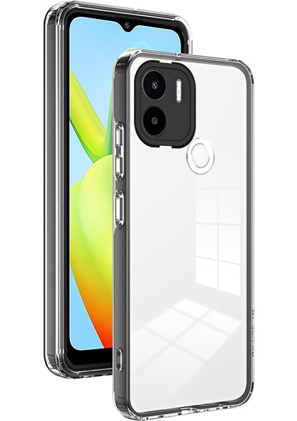 Xiaomi Için Redmi A1+ 4g/redmi A2+ 4g/poco C50 4g Tpu+ Pc Temiz Telefon Kılıfı Önleme Karşıtı Kapak Black (Yurt Dışından)