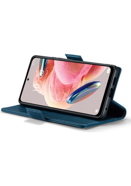Xiaomi Redmi Için Deri Kılıf Not 12 4g Rfıd Stand Cüzdan Mavisi ile Telefon Kapağı (Yurt Dışından) fırsatları