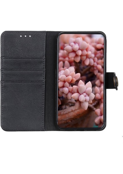 Xiaomi Redmi Için Khazneh Not 12S 4g Pu Deri Kılıf Cüzdan Standı Cowhide Doku Telefon Kapak Black (Yurt Dışından)