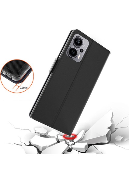 Xiaomi Redmi Için Note 12T Pro 5g/not 11T Pro 5g/not 11T Pro+ 5G/K50I 5g/poco X4 Gt 5g Deri Telefon Kılıfı Ayna Kartı Tutucu Stand Kapak Black (Yurt Dışından) indirimleri