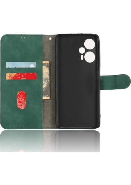 Xiaomi Redmi Için Note 12 Turbo/poco F5 5g Pu Deri Deri Flip Telefon Kılıfı Cüzdan Cilt Dokunlu Stand Kapak Yeşili (Yurt Dışından) indirimleri