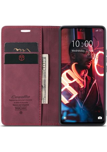 Xiaomi Redmi Için Telefon Kılıfı Not 12 5g (Global)/(Hindistan)/(Çin)/poco X5 5g Şok Geçirmez Pu Deri Kılıf Stand Kapak Koşu Kırmızısı (Yurt Dışından)