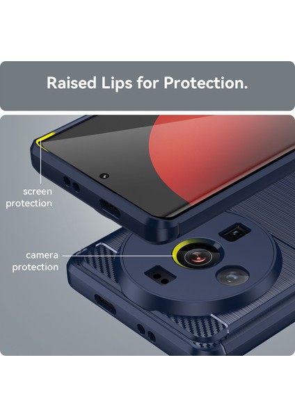 Xiaomi 12S Ultra 5g Için Fırçalanmış Ince Telefon Kılıfı, Karbon Fiber Doku Tpu Kapacı Kayak Dayanıklı Cep Telefonu Kabuk Mavisi (Yurt Dışından) indirimleri