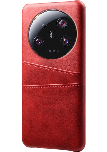 Xiaomi Için 13 Ultra Telefon Kapağı Çift Kart Yuvaları Pu Deri Kapalı Sabit Pc Telefon Geri Koroz (Yurt Dışından) fiyatları