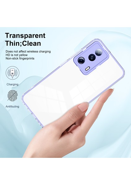 Xiaomi 13 Lite/civi 2 5g Tpu Back Plaka+Pc Çerçevesi+Pc Kamera Halkası Hibrid Kılıf Şok Geçirmez Telefon Kapak-Mor (Yurt Dışından) fırsatları