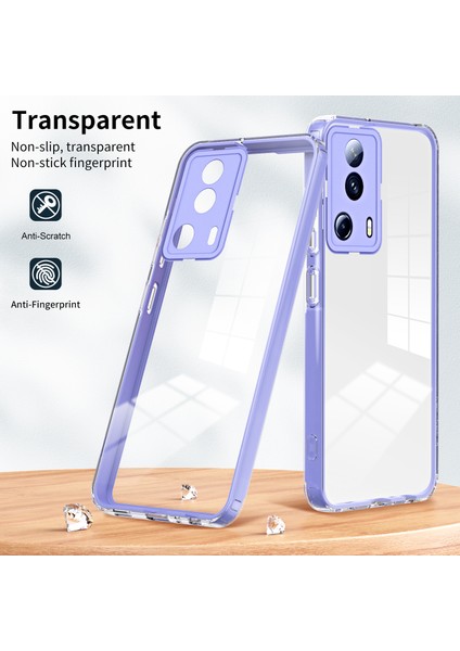 Xiaomi 13 Lite/civi 2 5g Tpu Back Plaka+Pc Çerçevesi+Pc Kamera Halkası Hibrid Kılıf Şok Geçirmez Telefon Kapak-Mor (Yurt Dışından) indirimleri
