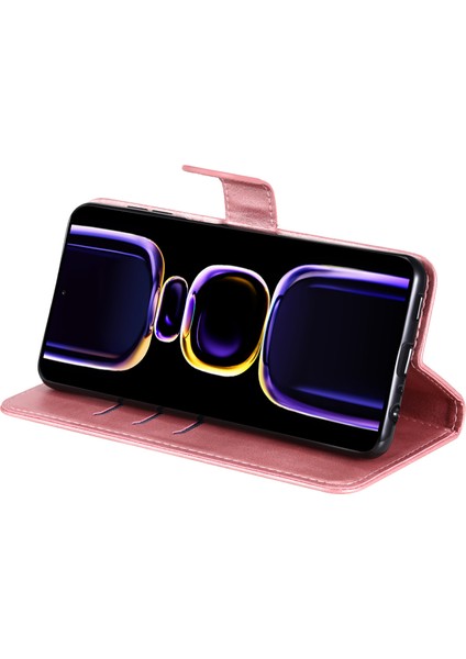 Xiaomi Için Redmi K60 Pro 5G/K60 5g/poco F5 Pro 5g Telefon Kılıfı Stand Kabuk Buzağı Dokusu Fermuar Cep Cüzdanı Kapak Gül Pembe (Yurt Dışından) fırsatları