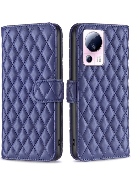 Xiaomi 13 Lite/civi 2 5g, Deri Standı Cüzdan Kapağı Mavisi Için Telefon Kılıfı (Yurt Dışından)