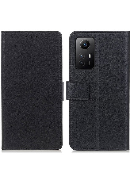 Xiaomi Için Redmi Note 12S 4g Anti-Drop Pu Deri Deri Stand Cüzdan Kılıf Flip Telefon Kapağı Black (Yurt Dışından)