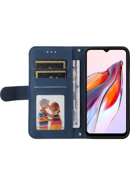 Xiaomi Için Redmi 12C 4g/redmi 11A 4g Baskılı Çizgiler Stand Kılıf Cüzdan Cilt Deri Deri Cep Telefonu Kapak Mavisi (Yurt Dışından) modelleri