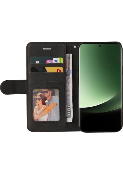 Xiaomi 13 Ultra Çift Renkli Bir Ekleme Telefon Kılıfı Deri Cüzdan Stand Kapak Black (Yurt Dışından) fiyatları