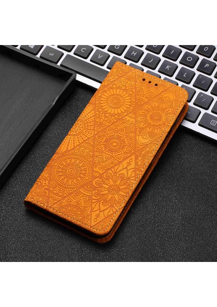 Xiaomi Redmi Için Note 12 Pro 5g/12 Pro Speed ​​5g/poco X5 Pro 5g Baskılı Pu Deri Telefon Kılıfı Cüzdan Stand Kapak Sarı (Yurt Dışından)