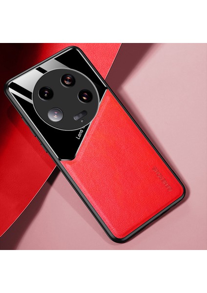 Xiaomi 13 Ultra Koruyucu Kapak Pu Deri Kaplamalı Tpu+Pc Telefon Kılıfı Metal Metal Kırmızı (Yurt Dışından) indirimleri