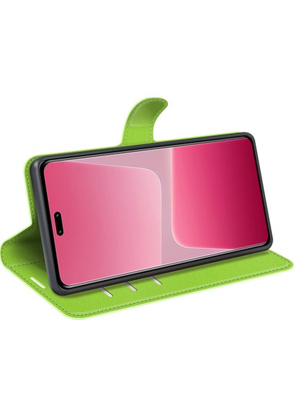 Xiaomi Için Pu Deri Kabuk 13 Lite/civi 2 5g Litchi Doku Telefon Kılıfı Cüzdan Stand Flip Kapak Yeşili (Yurt Dışından) fırsatları