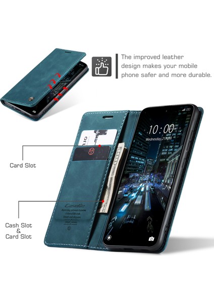 Xiaomi Redmi Için 12C 4G/11A 4g Stand Telefon Kapağı Pu Deri Cüzdan Damla Geçirmez Kasa Mavisi (Yurt Dışından) fırsatları