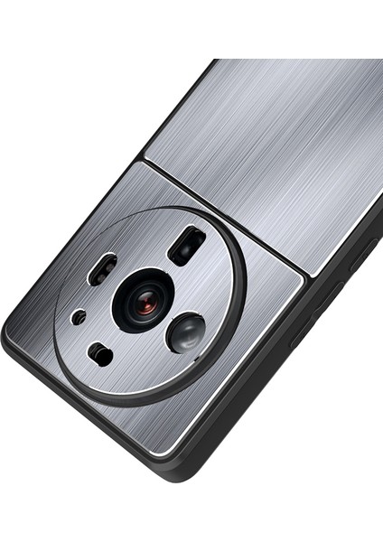 Xiaomi 12S Ultra 5g Fırçalanmış Telefon Kasası Tpu+Alüminyum Alaşımlı Arka Telefon Kabuğu Kapak-Silver (Yurt Dışından) modelleri