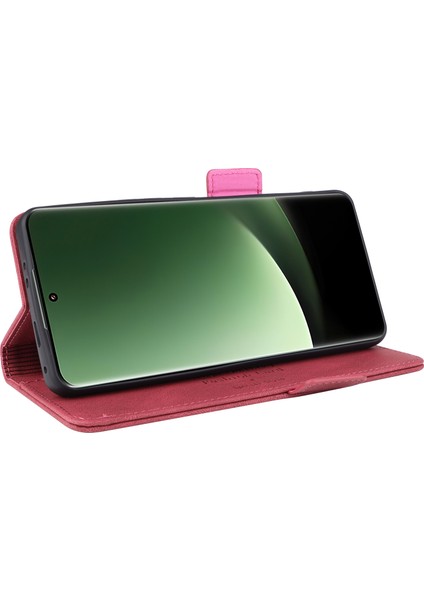 Xiaomi 13 Ultra Pu Deri Flip Folio Kılıf Donanım Dekor Dekor Cüzdan Telefon Kapak Çizgisi (Yurt Dışından)