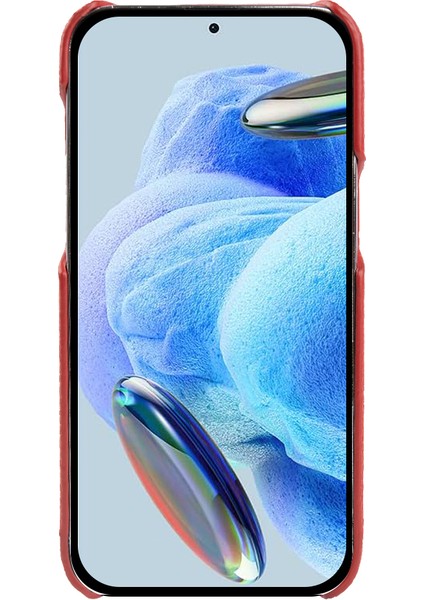 Xiaomi Redmi Için Note 12 Pro 5g/note 12 Pro Speed ​​5g/poco X5 Pro 5g Telefon Kılıfı Orijinal Inek Deri Kaplamalı Pc Manyetik Kabuk-Kırmızı (Yurt Dışından) modelleri