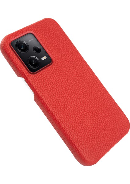 Xiaomi Redmi Için Note 12 Pro 5g/note 12 Pro Speed ​​5g/poco X5 Pro 5g Telefon Kılıfı Orijinal Inek Deri Kaplamalı Pc Manyetik Kabuk-Kırmızı (Yurt Dışından) fırsatları