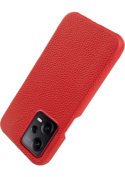 Xiaomi Redmi Için Note 12 Pro 5g/note 12 Pro Speed ​​5g/poco X5 Pro 5g Telefon Kılıfı Orijinal Inek Deri Kaplamalı Pc Manyetik Kabuk-Kırmızı (Yurt Dışından) indirimleri
