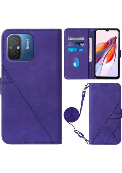 Xiaomi Redmi Için 12C 4G/11A 4g/poco C55 4g Baskılı Çizgiler Şok Geçirmez Deri Kapak Telefon Kılıfı Doğru (Yurt Dışından)