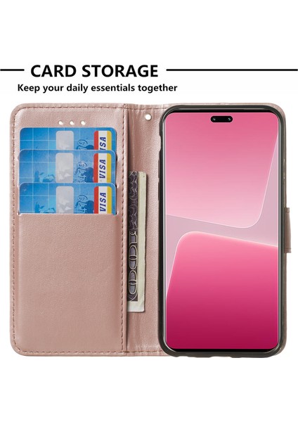 Xiaomi Için B40 13 Lite/civi 2 5g Düz Renkli Cüzdan Stand Kapağı Pu Deri+Tpu Cep Telefonu Kılıf Golü Altın (Yurt Dışından) fırsatları
