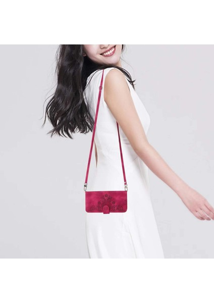 Xiaomi Redmi Için Şok Geçirmez Kılıf Not 12S 4g Çiçek Baskılı Deri Kapak Strap-Wine Red ile Cilt Touch Cüzdan Telefon Kılıfı (Yurt Dışından) fiyatları