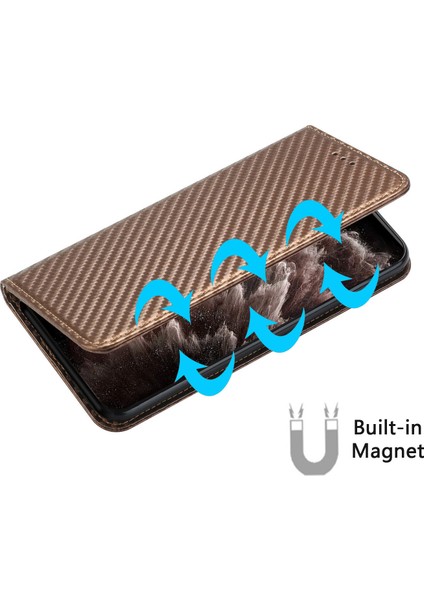 Xiaomi Poco X5 Pro 5g/redmi Için Note 12 Pro 5g/note 12 Pro Hız 5g Deri Telefon Kılıfı Stand-Brown (Yurt Dışından)