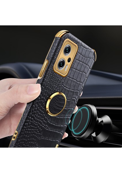 Xiaomi Redmi Için Not 11T Pro 5g/not 11T Pro+ 5g/poco X4 Gt 5g/redmı K50I 5g Yüzük Kickstand Elektraptan Telefon Kılıfı Pu Deri Kaplı Tpu Kapak-Beyaz (Yurt Dışından) fırsatları