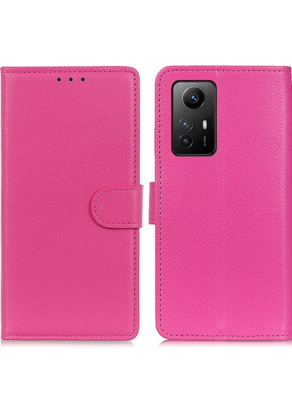 Xiaomi Için Redmi Note 12S 4g Anti-Çizelge Litchi Doku Telefon Kılıfı Pu Deri Stand Cüzdan Kabuk Rose (Yurt Dışından)