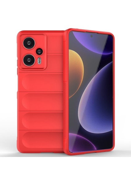 Xiaomi Poco F5 5g/redmi Için Not 12 Turbo Esnek Tpu Telefon Kılıfı Önleyici Arızalı Geri Kuru Kırmızı (Yurt Dışından)