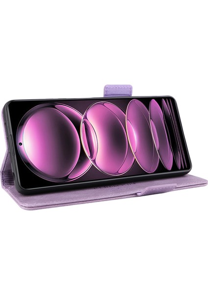 Xiaomi Redmi Için Note 12 Pro 5g/note 12 Pro Speed ​​5g/poco X5 Pro 5g Pu Deri Anti-Drop Kasa Donanım Dekoru Çift Manyetik Toka Cüzdan Stand Telefon Kapak-Doğru (Yurt Dışından) modelleri