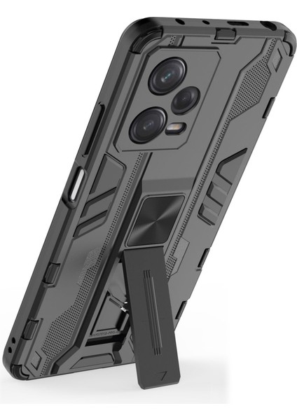 Xiaomi Redmi Için Note 12 Pro 5g Hibrid Yumuşak Tpu Hard Pc Kaymaz Koruyucu Kasa Kickstand Anti-Cratch Telefon Kapak-Siyah (Yurt Dışından) fiyatları