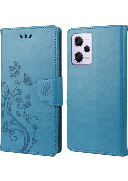 Xiaomi Redmi Için Note 12 Pro 5g/note 12 Pro Speed ​​5g/poco X5 Pro 5g Cüzdan Telefon Kılıfı Stand Deri Telefon Kapak Mavisi (Yurt Dışından)