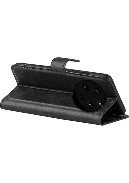 Xiaomi Için 13 Ultra Kare Manyetik Kapatma Buzağı Dokusu Stand Cüzdan Pu Deri Telefon Kılıf (Yurt Dışından) fırsatları