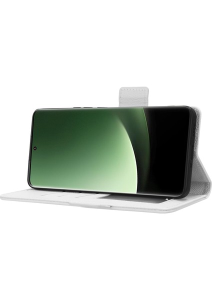 Xiaomi Için 13 Ultra Anti-Drop Telefon Kılıfı Litchi Doku Standı Pu Deri Cüzdan Telefon Flip Kapak-Beyaz (Yurt Dışından) indirimleri