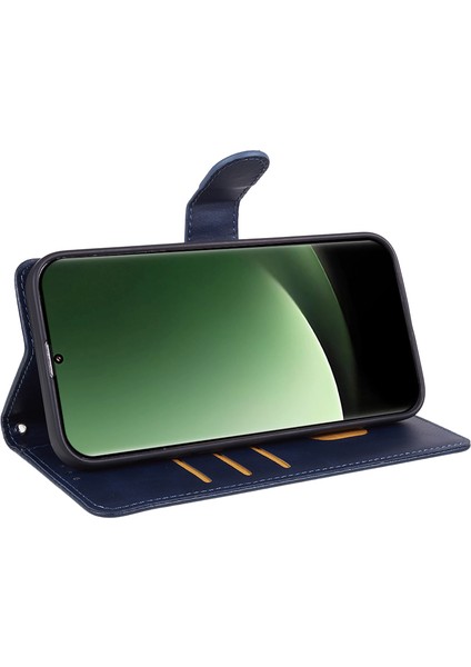 Xiaomi Için 13 Ultra Pu Deri Telefon Kasası Buzağı Doku Cüzdan Stand Koruyucu Kapak Mavisi (Yurt Dışından) indirimleri