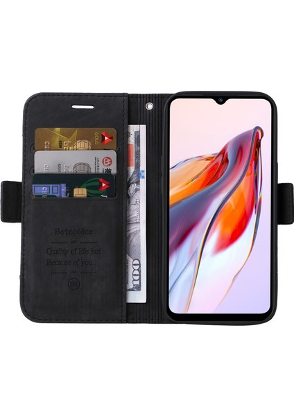 Xiaomi Redmi Için 12C 4G/11A 4g/poco C55 4g Cüzdan Telefon Kılıfı Şok Geçirmez Pu Deri Kapak Black (Yurt Dışından) fiyatları
