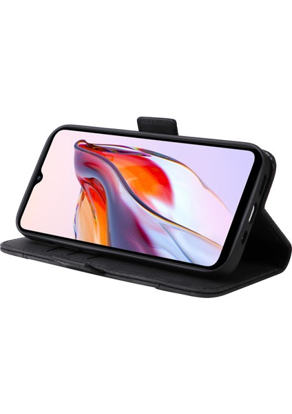 Xiaomi Redmi Için 12C 4G/11A 4g/poco C55 4g Cüzdan Telefon Kılıfı Şok Geçirmez Pu Deri Kapak Black (Yurt Dışından) modelleri