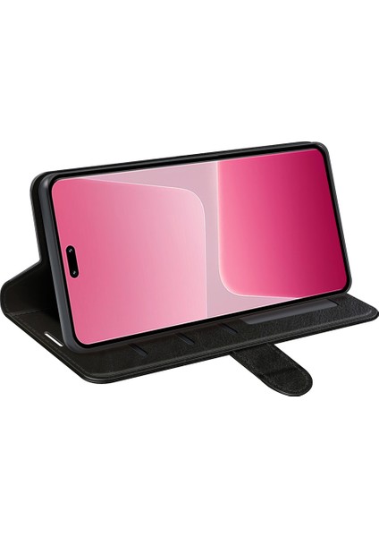 Xiaomi Için Flip Cover 13 Lite/civi 2 5g Pu Deri Cüzdan Çılgın At Doku Stand Telefon Kılıfı Black (Yurt Dışından) modelleri