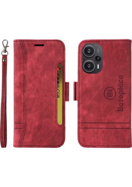 Xiaomi Için Redmi Note 12 Turbo/poco F5 5g Pu Deri Cüzdan Kapağı Kapak Anti-Çizelge Koruyucu Telefon Kasası (Yurt Dışından)