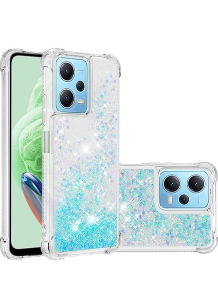 Xiaomi Için Redmi Note 12 4g Parıltılı Akan Sıvı Kasa Yumuşak Tpu Şok Geçirmez Telefon Kapak-Mavi/pentagram (Yurt Dışından)