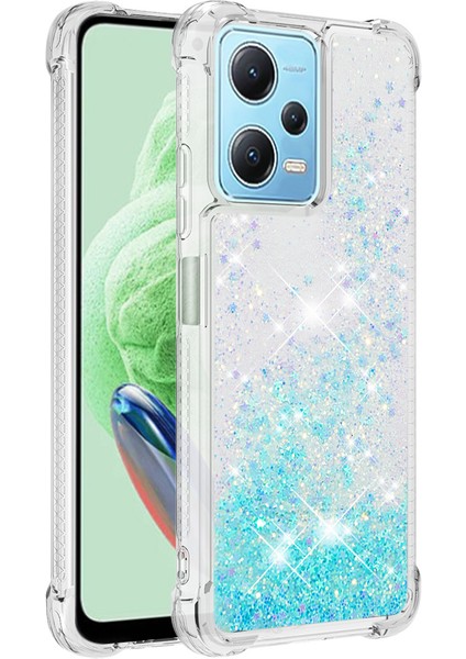 Xiaomi Için Redmi Note 12 4g Parıltılı Akan Sıvı Kasa Yumuşak Tpu Şok Geçirmez Telefon Kapak-Mavi/pentagram (Yurt Dışından) modelleri