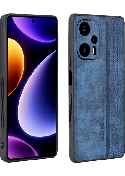 Xiaomi Redmi Için Telefon Kılıfı Not 12 Turbo/poco F5 5g, Pu Deri+Tpu Baskılı Telefon Kapak Mavisi (Yurt Dışından)