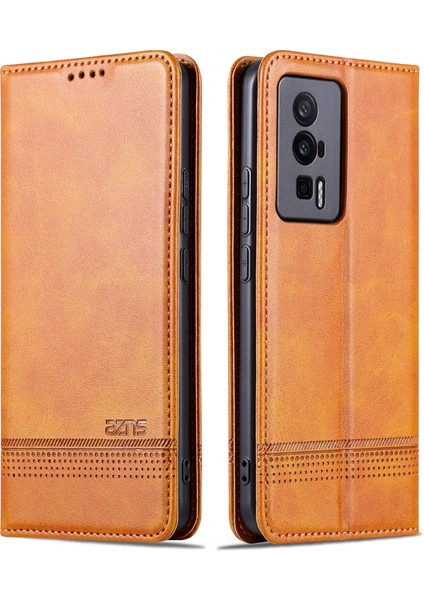 Xiaomi Poco F5 Pro 5g/redmi K60 Pro 5G/K60 5g Deri Telefon Kılıfı Stand Telefon Cüzdan Kapak Kılıfı (Yurt Dışından)