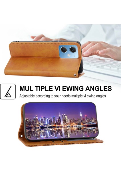 Xiaomi Redmi Için Pu Deri Kılıf Not 12 5g (Global)/(Hindistan)/(Çin)/poco X5 5g, Cüzdan Telefon Stand Buzağı Dokusu Manyetik Kapan (Yurt Dışından)