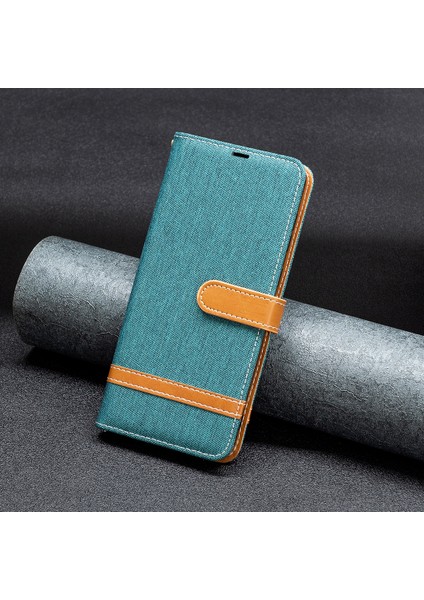 Xiaomi Için 13 Lite/civi 2 5g Kot Boya Pu Deri Cüzdan Kapağı Kapak Önleme Karşıtı Flip Standı Telefon Vaka-Yeşil (Yurt Dışından)